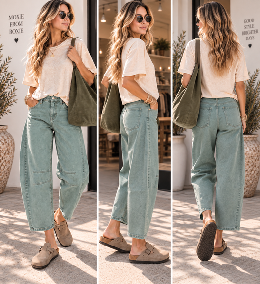 Westward Barrel Jeans | Olive