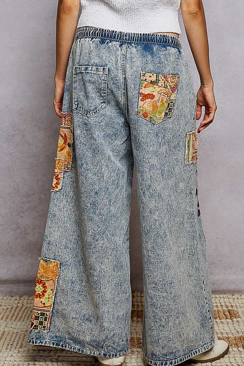 Alcove Brunch Floral Patchwork Jeans