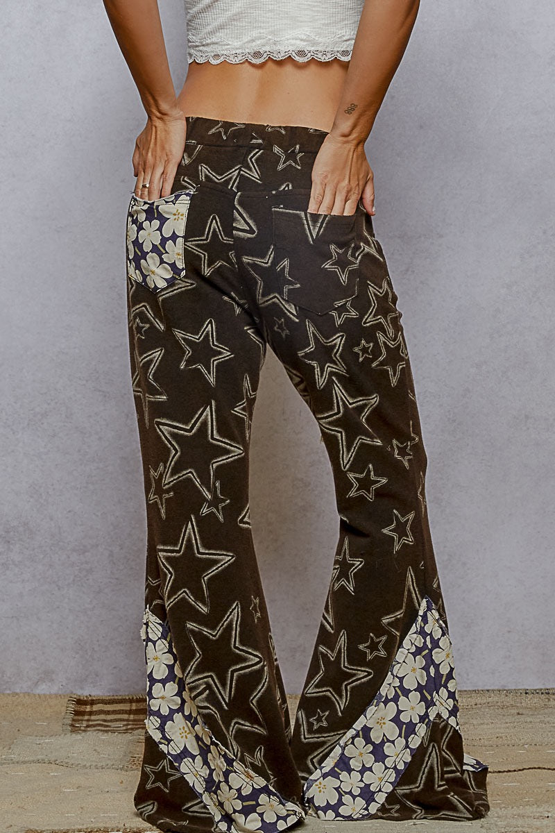 Starstruck Flares Knit Star Print Flare Pants