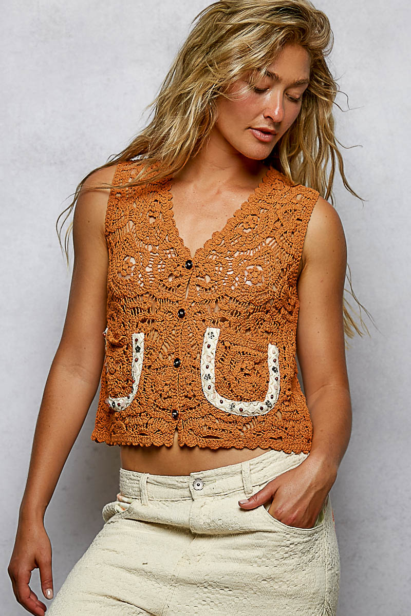 Laurel Canyon Crochet Vest