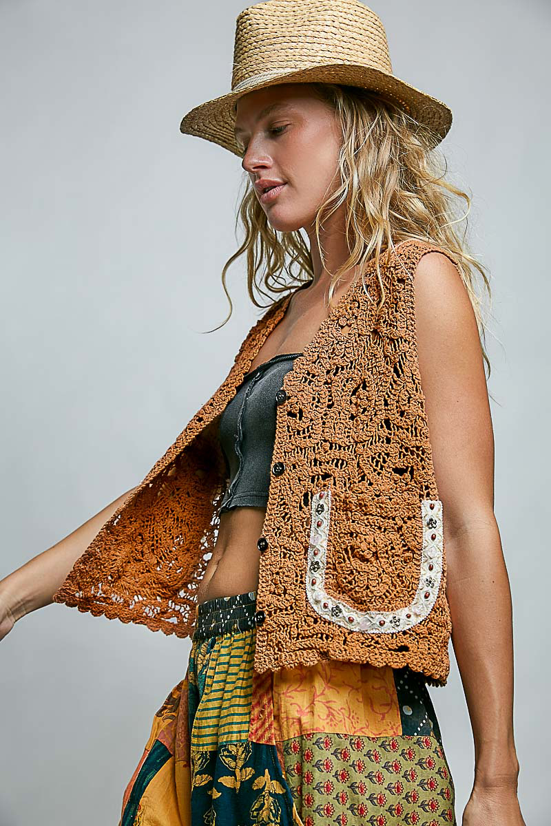 Laurel Canyon Crochet Vest
