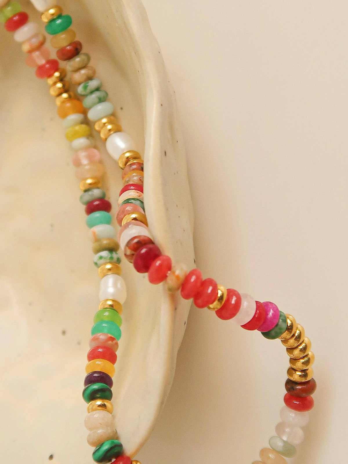 Good Vibes Necklace | Natural Stone & Pearl Beaded Necklace
