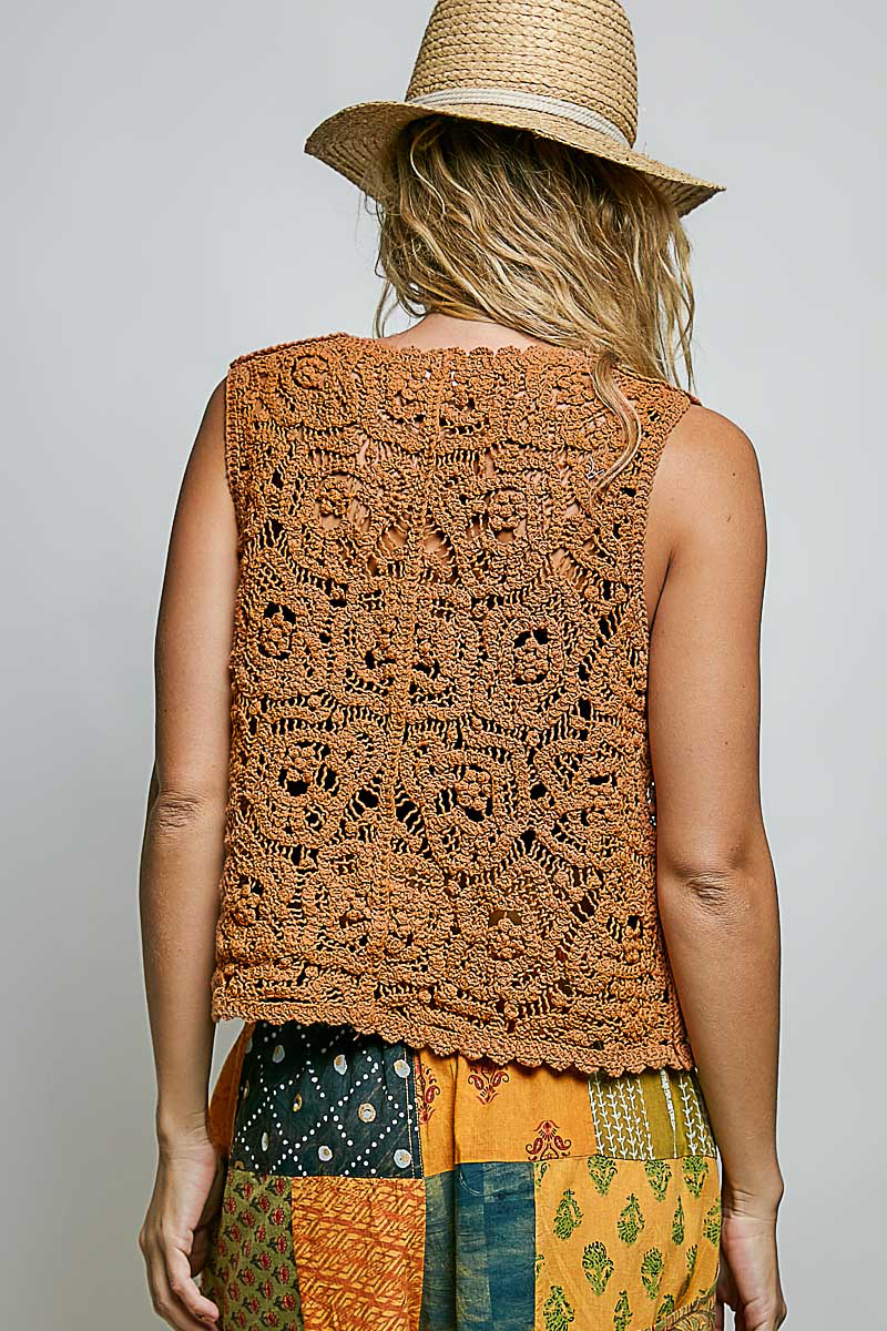 Laurel Canyon Crochet Vest