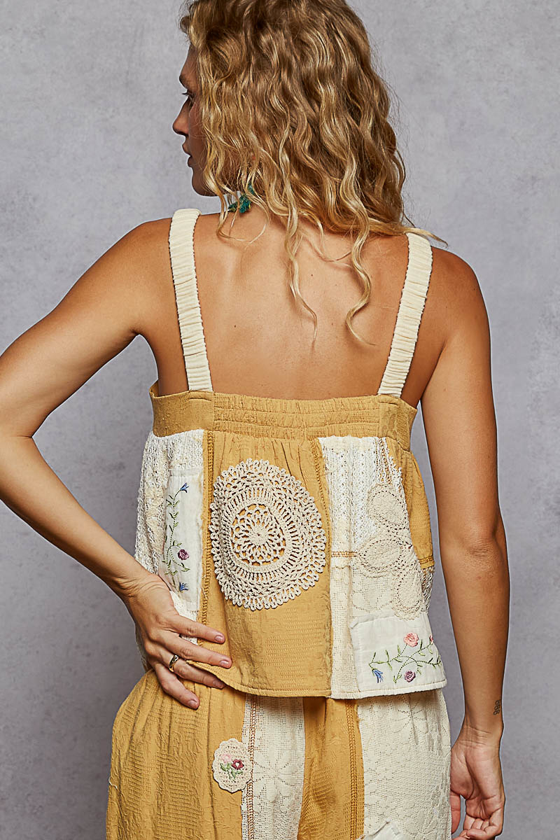 POL “ Dream Patch Set “ Boho Crochet Patchwork Matching Set | Golden Dream