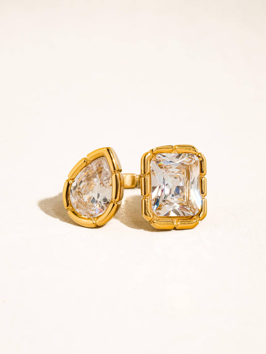 Afterglow Ring | 18K Gold Plated CZ Adjustable Ring