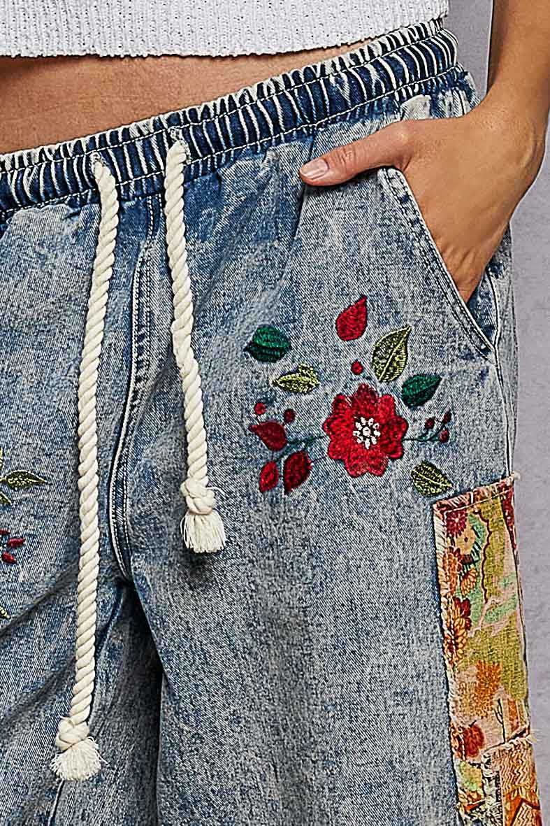 Alcove Brunch Floral Patchwork Jeans