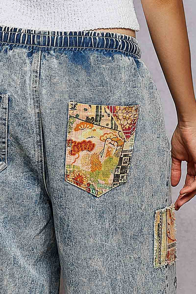 Alcove Brunch Floral Patchwork Jeans