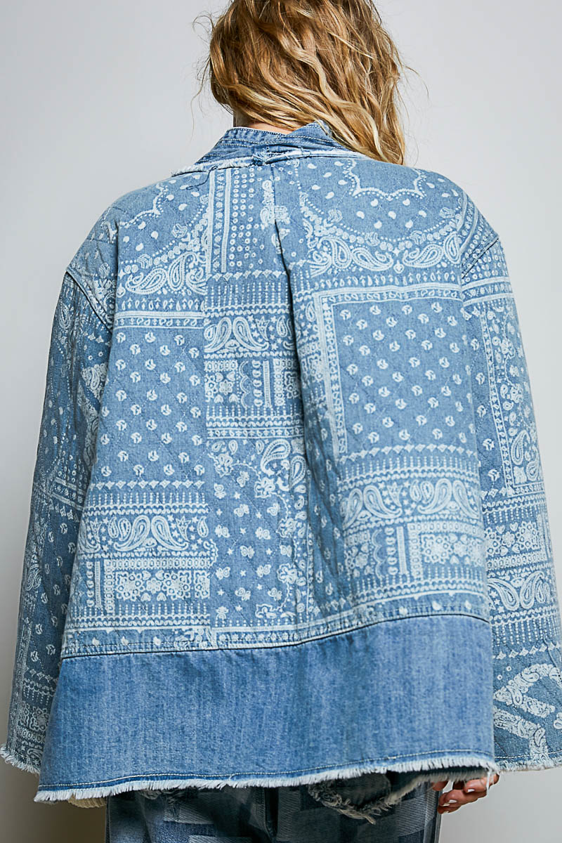 Route 66 Bandana Denim Jacket