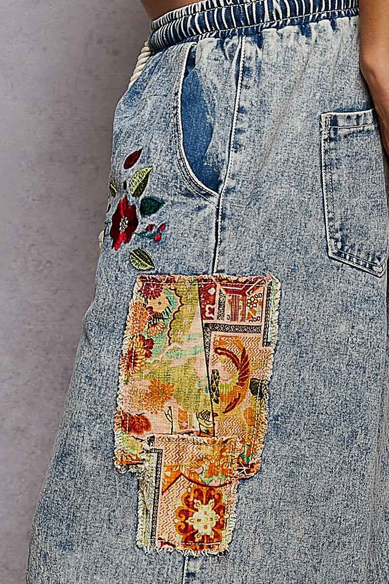 Alcove Brunch Floral Patchwork Jeans