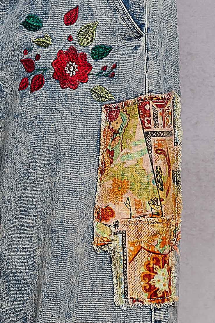 Alcove Brunch Floral Patchwork Jeans