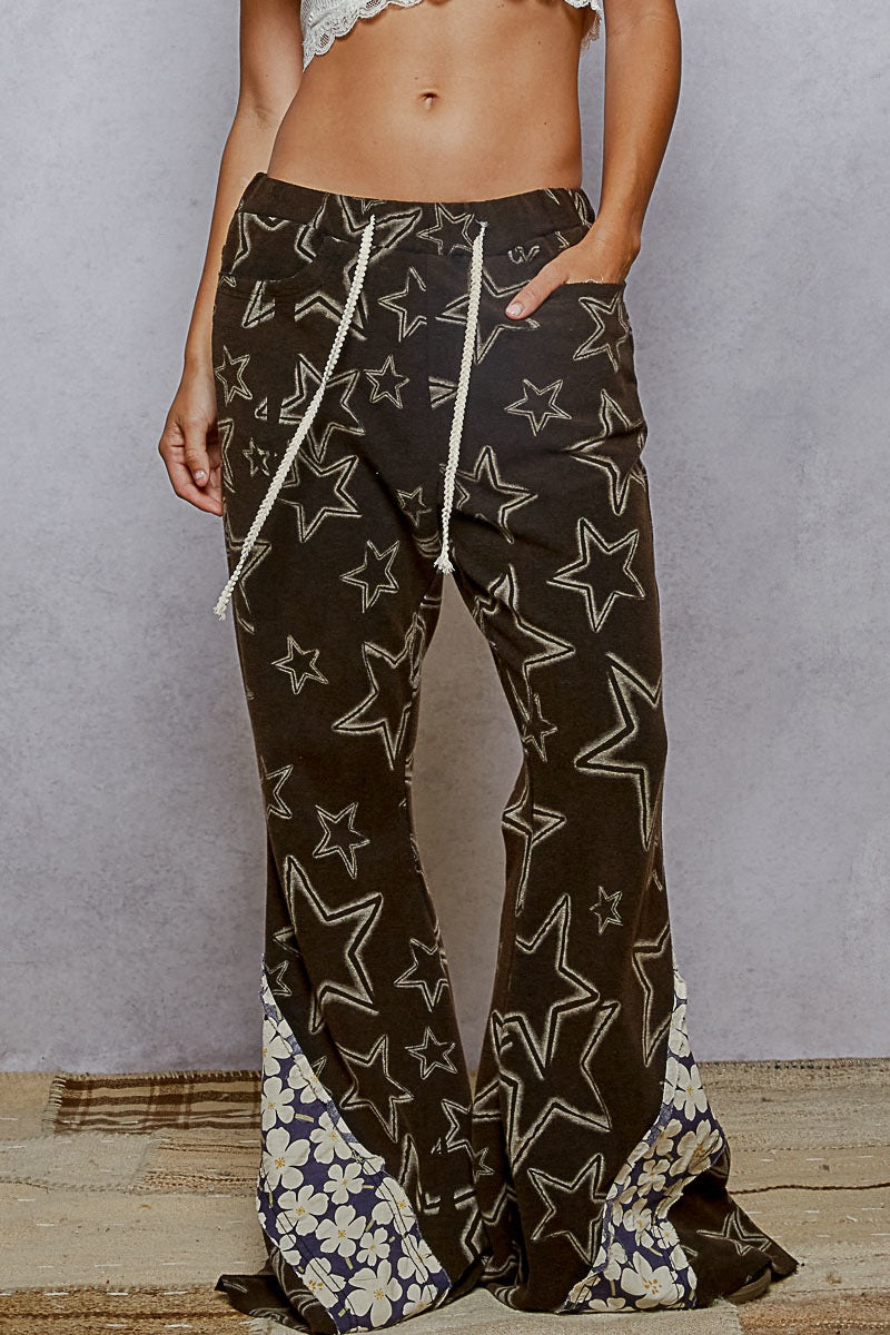Starstruck Flares Knit Star Print Flare Pants
