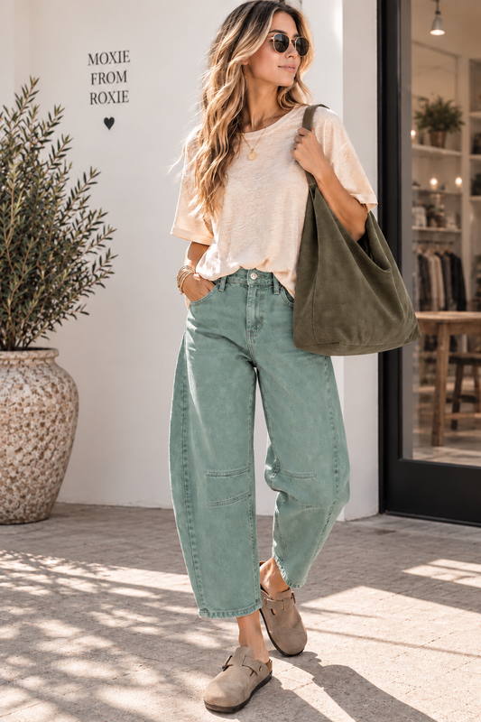 Westward Barrel Jeans | Olive