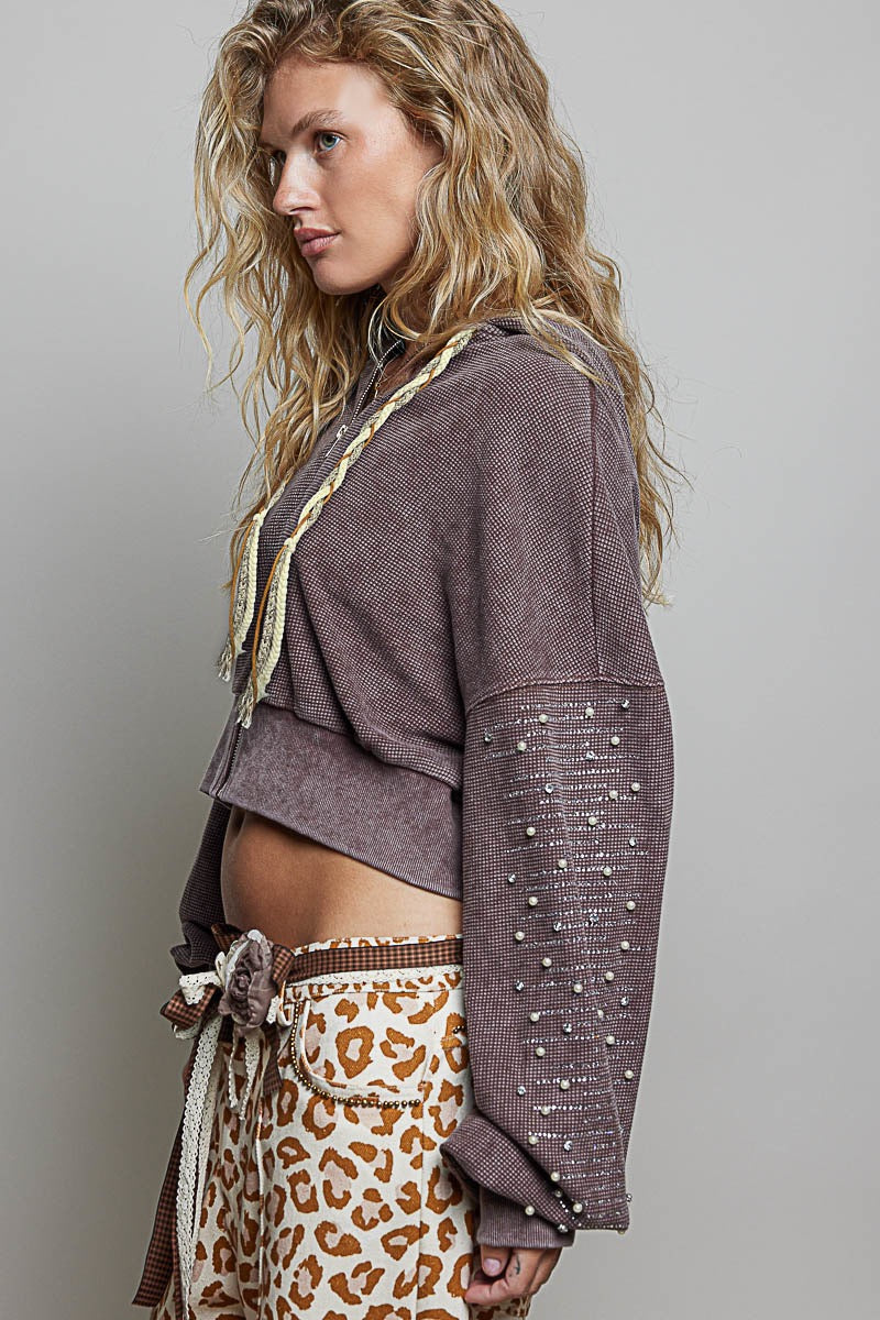 Spellbound Hoodie | Pearl & Sparkle Vintage Thermal