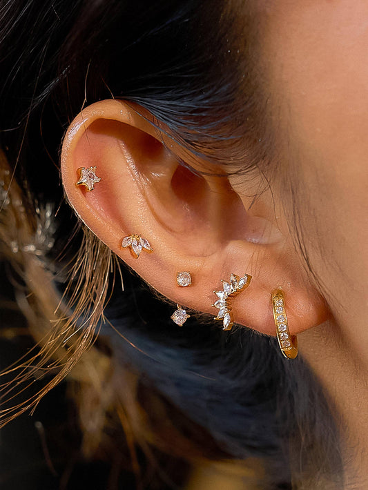 After Hours Ear Party | 18K Gold Plated CZ Earring Set