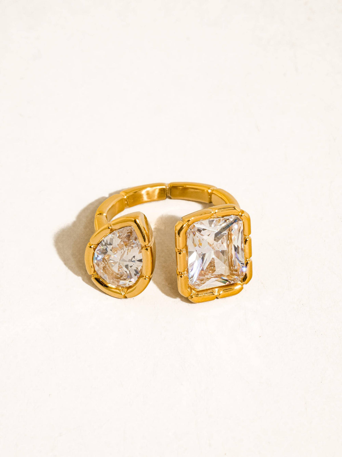 Afterglow Ring | 18K Gold Plated CZ Adjustable Ring