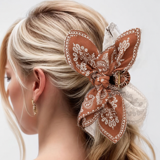 Highway 101 Bandana Bow Hair Claw